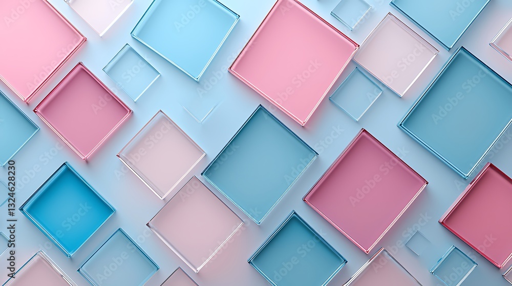 Poster pastel square tile pattern background