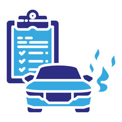 Emissions Test icon in Glyph Dual Color Style. Simple Vector Design. Simple Vector Glyph Icon