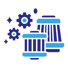 Air Filter icon in Glyph Dual Color Style. Simple Vector Design. Simple Vector Glyph Icon