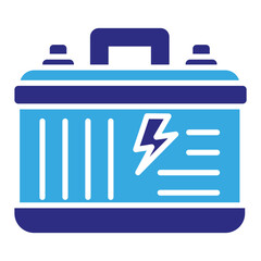 Car Battery icon in Glyph Dual Color Style. Simple Vector Design. Simple Vector Glyph Icon