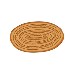 bamboo fiber rug natural cartoon vector illustration
