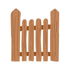 lattice fence wood cartoon vector illustration