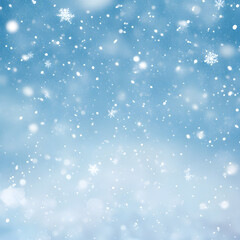 A soft snowfall effect with gentle white flake 