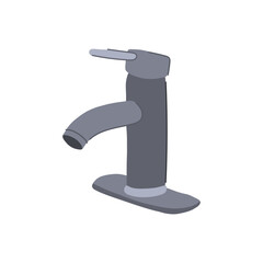 conservation faucet low flow cartoon vector illustration