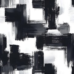 Obraz premium Abstract Black and White Brushstrokes.