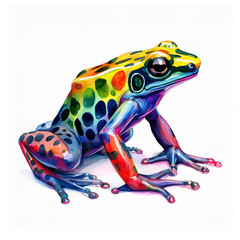 Frog Illustration water color on a white background