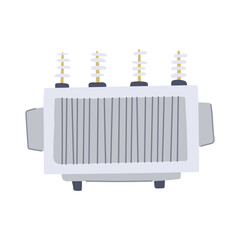 cooling electrical transformer cartoon vector illustration