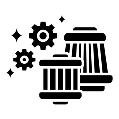 Air Filter icon in Glyph Style. Simple Vector Design. Simple Vector Glyph Icon