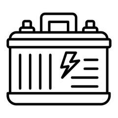 Car Battery icon in Outline Style. Simple Vector Design. Simple Vector Outline Icon