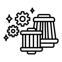 Air Filter icon in Outline Style. Simple Vector Design. Simple Vector Outline Icon