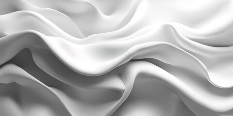 Obraz premium White fabric, elegant waves, soft texture