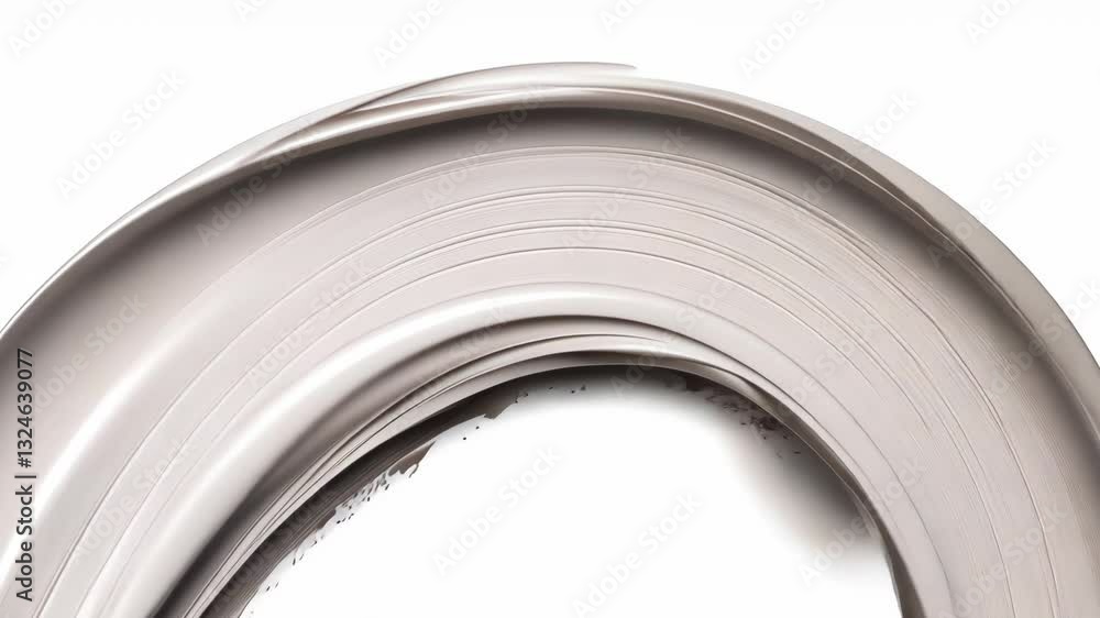 Poster dynamic paint stroke sharp closeup transitioning in swirling abstract patterns
