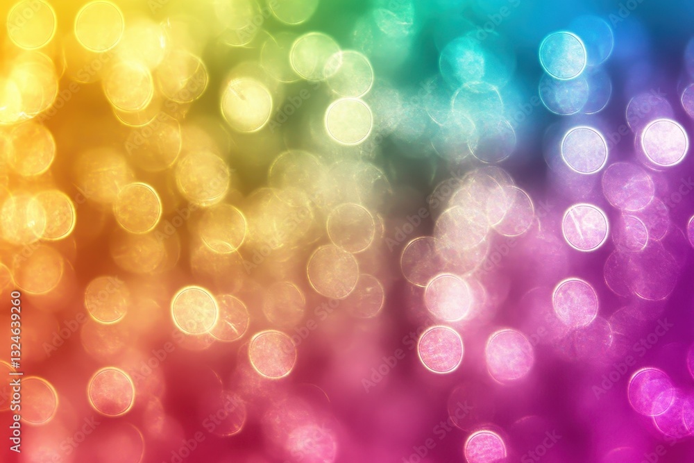 Poster holographic multicolor backdrop with bokeh effect creating a vibrant and dazzling visual display, ho