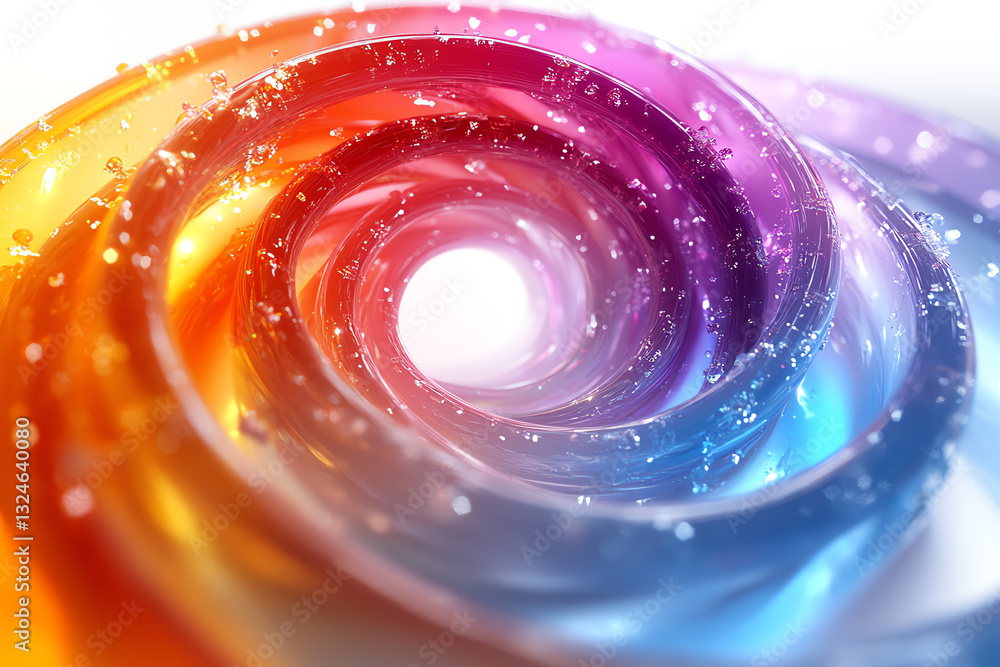 Poster a vibrant swirl of colors creating a mesmerizing abstract pattern, perfect for backgrounds or creati