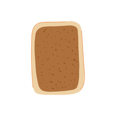 compostable biodegradable kitchen sponge cartoon vector illustration