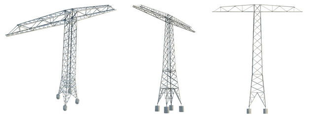 Transmission Tower 24 Meter 4k cutout isolate transparent background