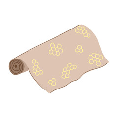 natural beeswax food wrap cartoon vector illustration