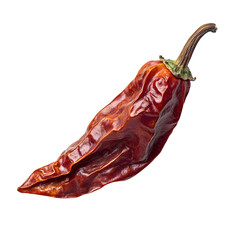 Dried red chili pepper isolated on black background