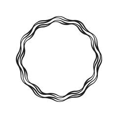 Circle Badge, Zig Zag Circle, Zig Zag Badge, Round Circle Logo, Circle Motif, Round Logo, Curved Badge, Vector Illustration Background	