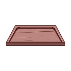 knife wooden cutting board cartoon vector illustration