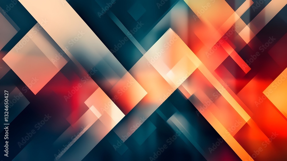 Aufkleber abstract geometric background with diagonal lines and bright col
