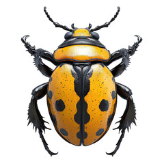3D Goliath Beetle character isolated on transparent background