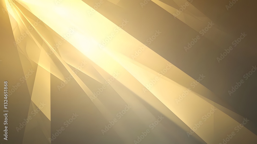 Poster golden abstract background with light rays