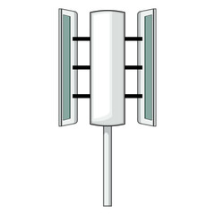 blades wind turbine home use cartoon vector illustration