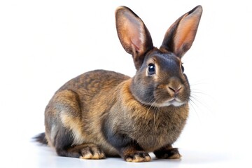 American sable rabbit isolated on white background
