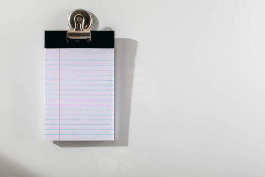 Striped paper on white magnet board