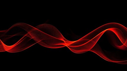 Red Abstract Wave Background