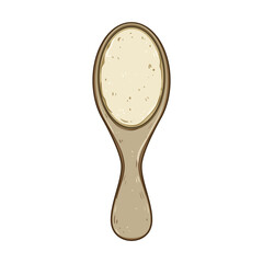 bristle soft baby brush cartoon vector illustration