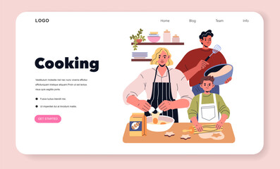 Dinner Party. Flat Vector Illustration