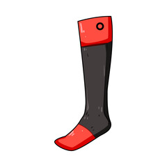 outdoor socks heated cartoon vector illustration