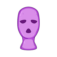 protection ski mask cartoon vector illustration