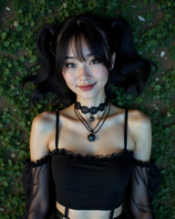 Mystical Gothic Charm — Lace Choker Elegance & Romantic Fashion