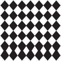 Seamless harlequin pattern-black and white