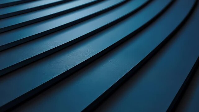 Abstract dark blue curved steps