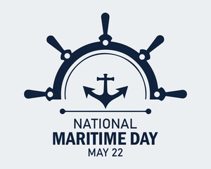 National Maritime Day Celebration, May 22. Vector Design Illustration for Background, Poster, Banner, Advertising, Greeting Card.