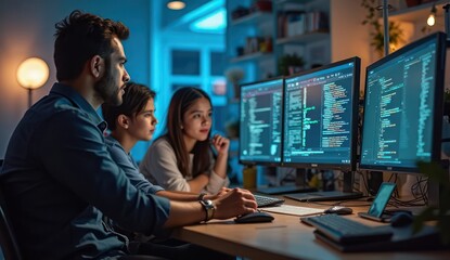 indian instructor engaging students with coding lesson