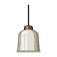 rustic pendant lights cartoon vector illustration