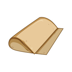 greaseproof parchment paper cartoon vector illustration