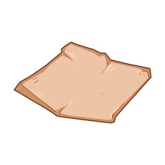 liner parchment paper cartoon vector illustration