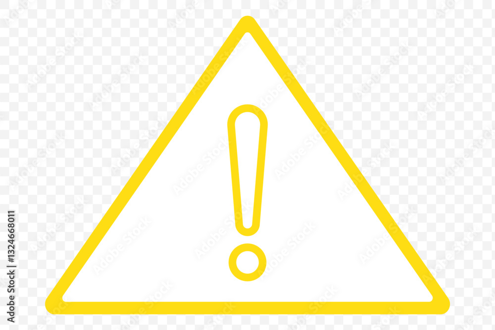 Poster sign. exclamation point on a yellow triangle. caution and warning. road sign. caution danger sign. e