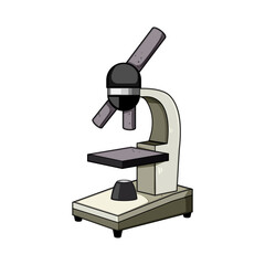 eyepiece microscope cartoon vector illustration