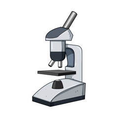 lens microscope cartoon vector illustration