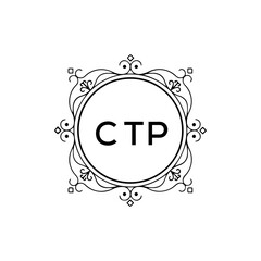 CTP creative minimalist letter logo.