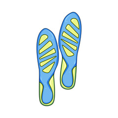 relief insoles cartoon vector illustration