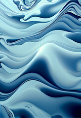 Abstrakcyjna ilustracja fal oceanicznych – dynamiczne wzory wodne, płynne linie w odcieniach błękitu, artystyczna kompozycja inspirowana morzem, estetyczne fale, nowoczesna sztuka cyfrowa, spokojna i 