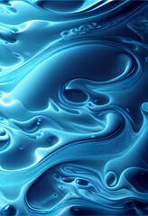 Abstrakcyjna ilustracja fal oceanicznych – dynamiczne wzory wodne, płynne linie w odcieniach błękitu, artystyczna kompozycja inspirowana morzem, estetyczne fale, nowoczesna sztuka cyfrowa, spokojna i 
